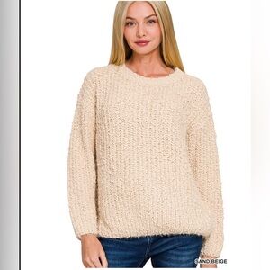 Zenana BRUSHED ROUND NECK SWEATER